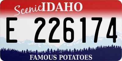 ID license plate E226174