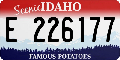 ID license plate E226177