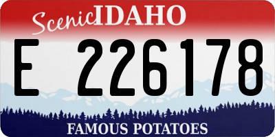ID license plate E226178