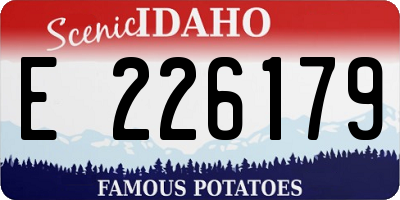 ID license plate E226179