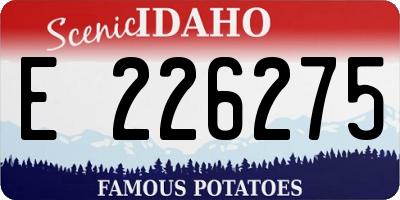 ID license plate E226275