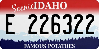 ID license plate E226322