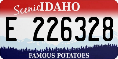 ID license plate E226328