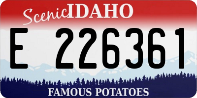 ID license plate E226361
