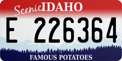 ID license plate E226364