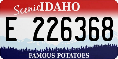 ID license plate E226368