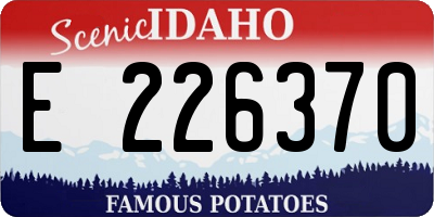 ID license plate E226370