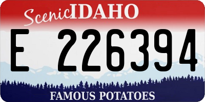 ID license plate E226394