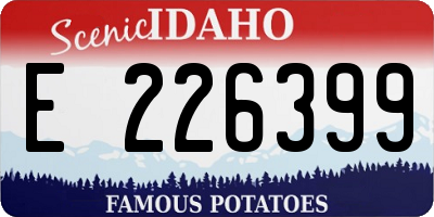 ID license plate E226399