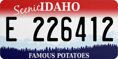 ID license plate E226412