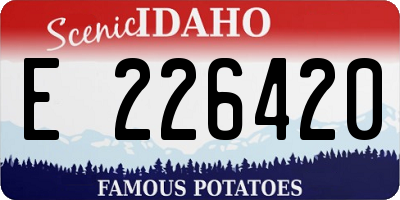 ID license plate E226420