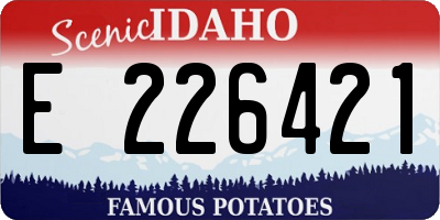 ID license plate E226421