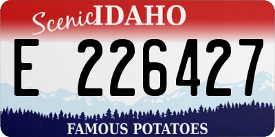 ID license plate E226427
