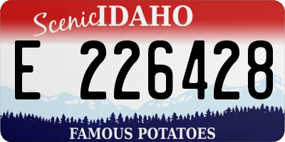 ID license plate E226428
