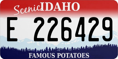 ID license plate E226429