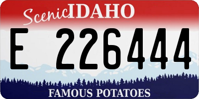 ID license plate E226444