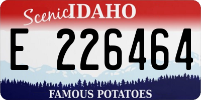 ID license plate E226464