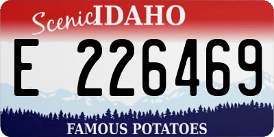 ID license plate E226469