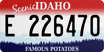 ID license plate E226470