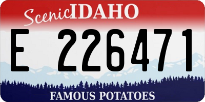 ID license plate E226471