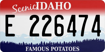 ID license plate E226474