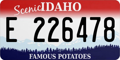 ID license plate E226478