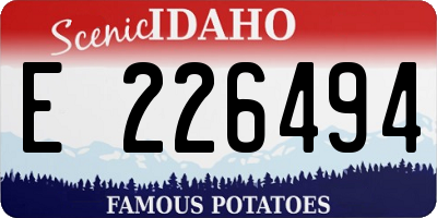 ID license plate E226494