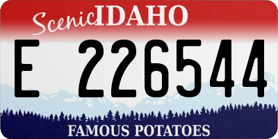 ID license plate E226544