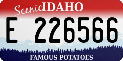 ID license plate E226566