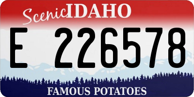 ID license plate E226578