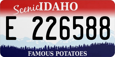 ID license plate E226588