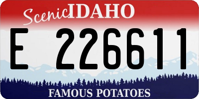 ID license plate E226611