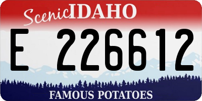 ID license plate E226612