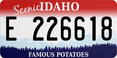 ID license plate E226618