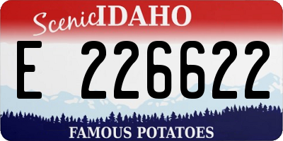 ID license plate E226622