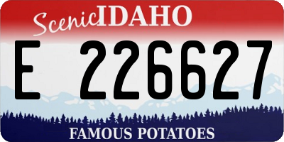 ID license plate E226627