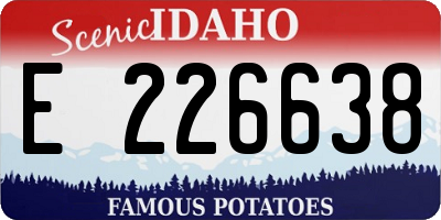 ID license plate E226638