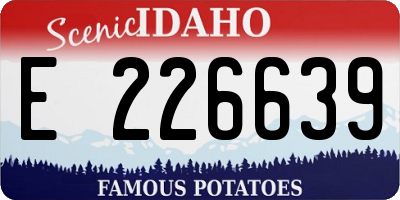 ID license plate E226639