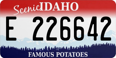 ID license plate E226642