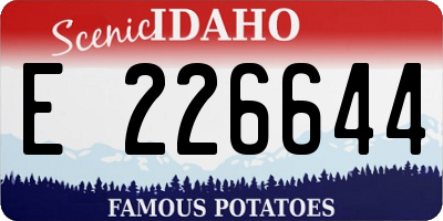 ID license plate E226644