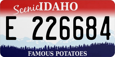 ID license plate E226684