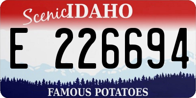 ID license plate E226694
