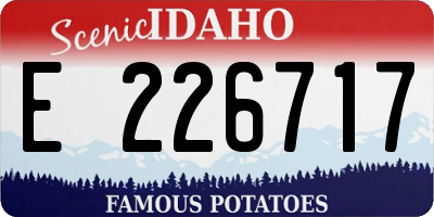 ID license plate E226717