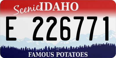 ID license plate E226771