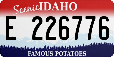 ID license plate E226776
