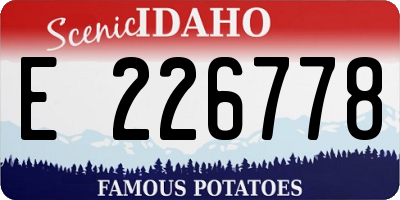 ID license plate E226778