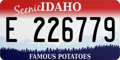 ID license plate E226779