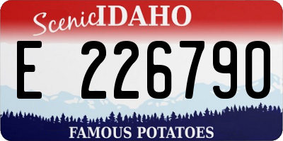 ID license plate E226790