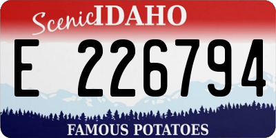 ID license plate E226794