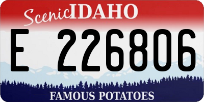 ID license plate E226806